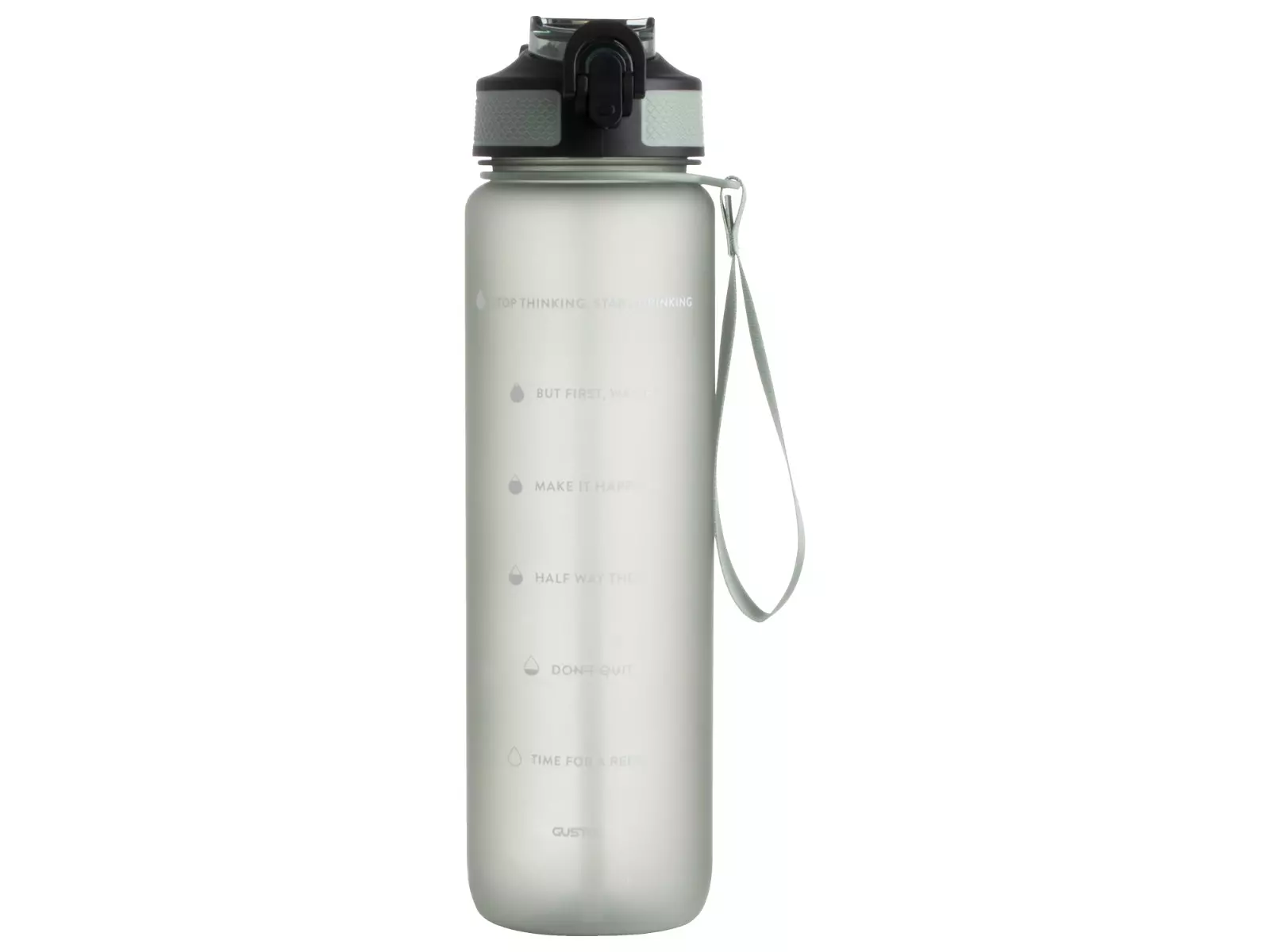 Gusta – Motivatie drinkfles groen, 1L - Afbeelding 2