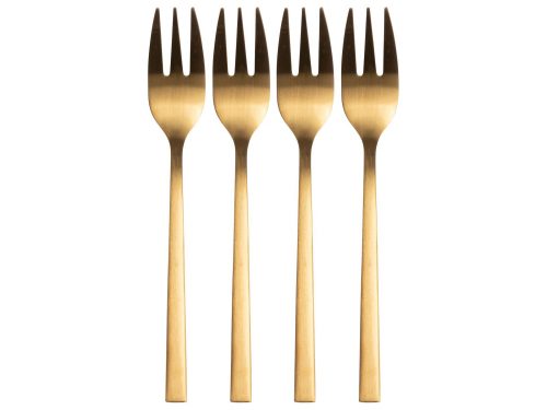 Taartvorkje goud, 4 stuks