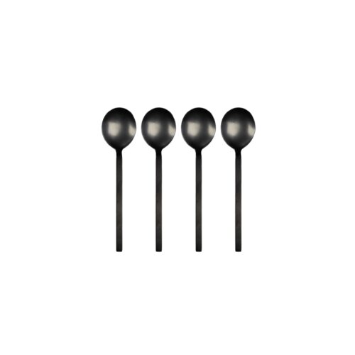 LEEFF, lepeltjes zwart Charlot, set van 4