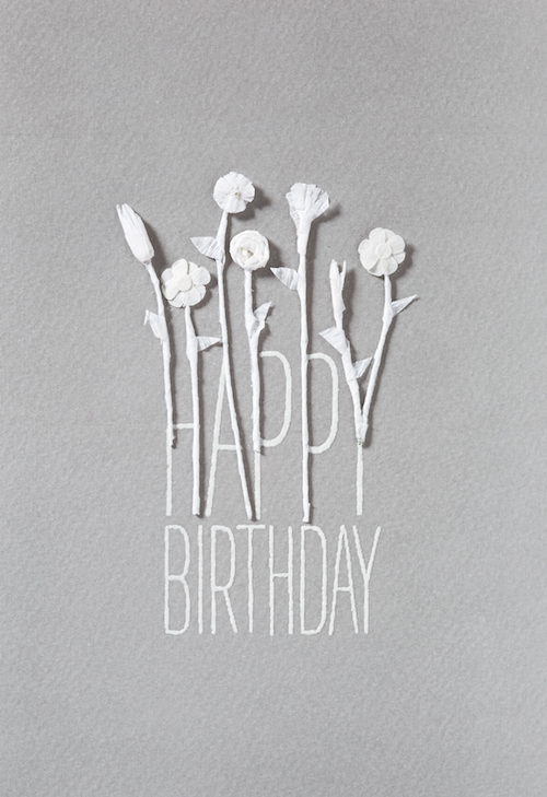 Räder, White Blossom Card- Happy Birthday