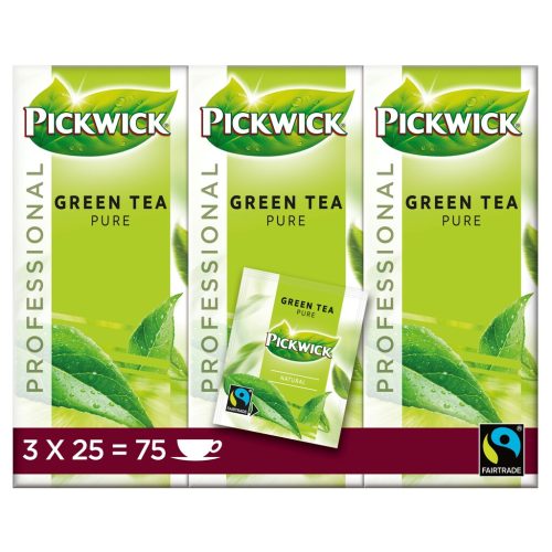 Pickwick Groene thee Pure Fairtrade, 75×1,5g met envelop
