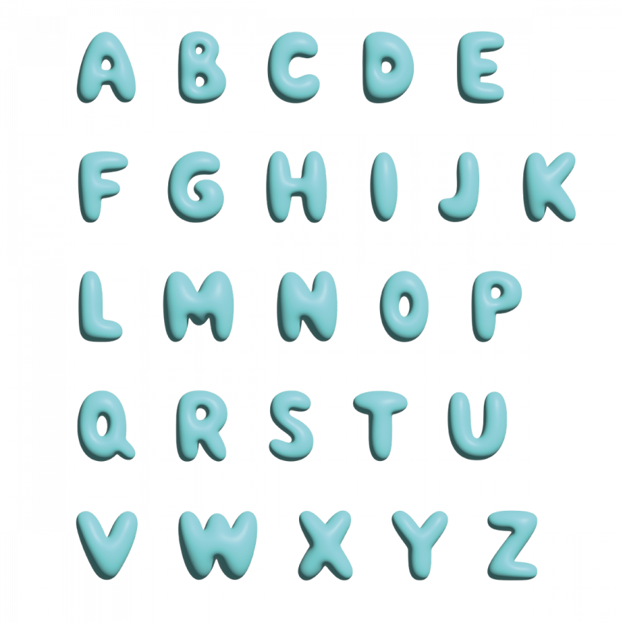 THE GIFT LABEL - Wall Letter - Q, Blue - Afbeelding 2