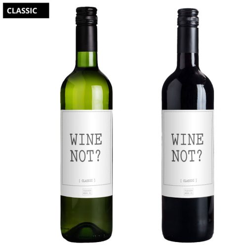 Wine not - wit of rood, Flessenwerk