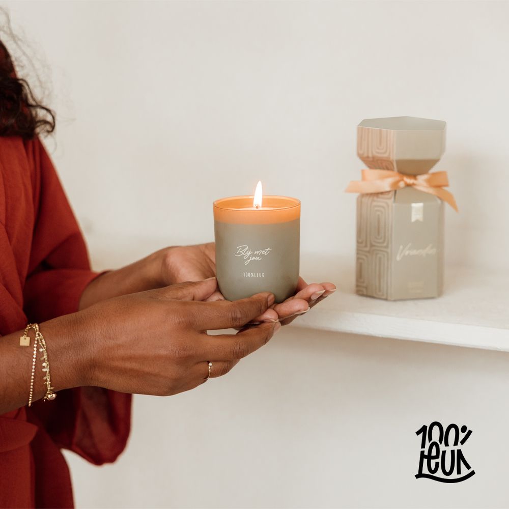 Geurkaars in cadeauverpakking 'Vriendin' – 100% Leuk - Afbeelding 3