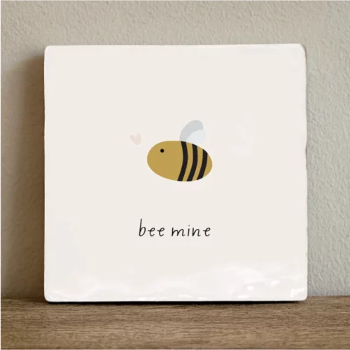 label2x tegeltje bee mine