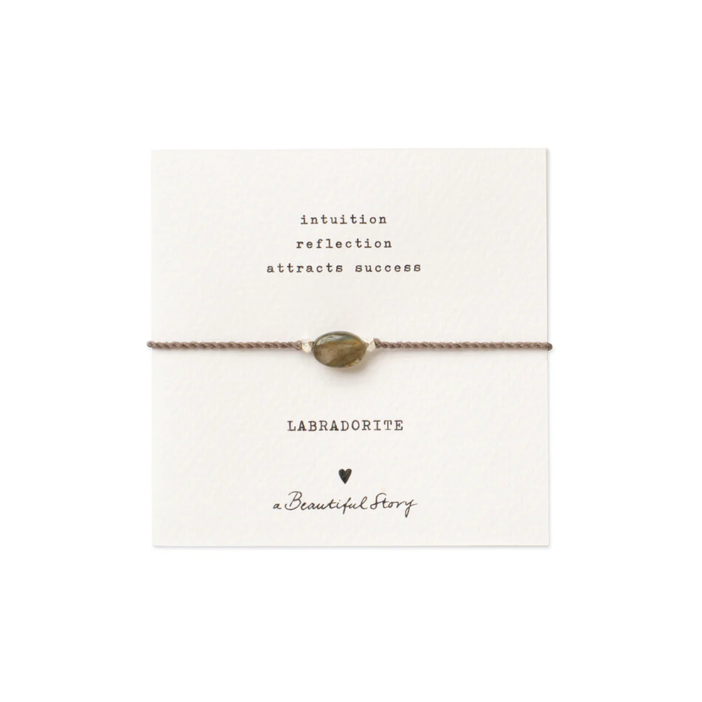 A Beautiful Story – Edelsteenkaart met armband, Labradoriet