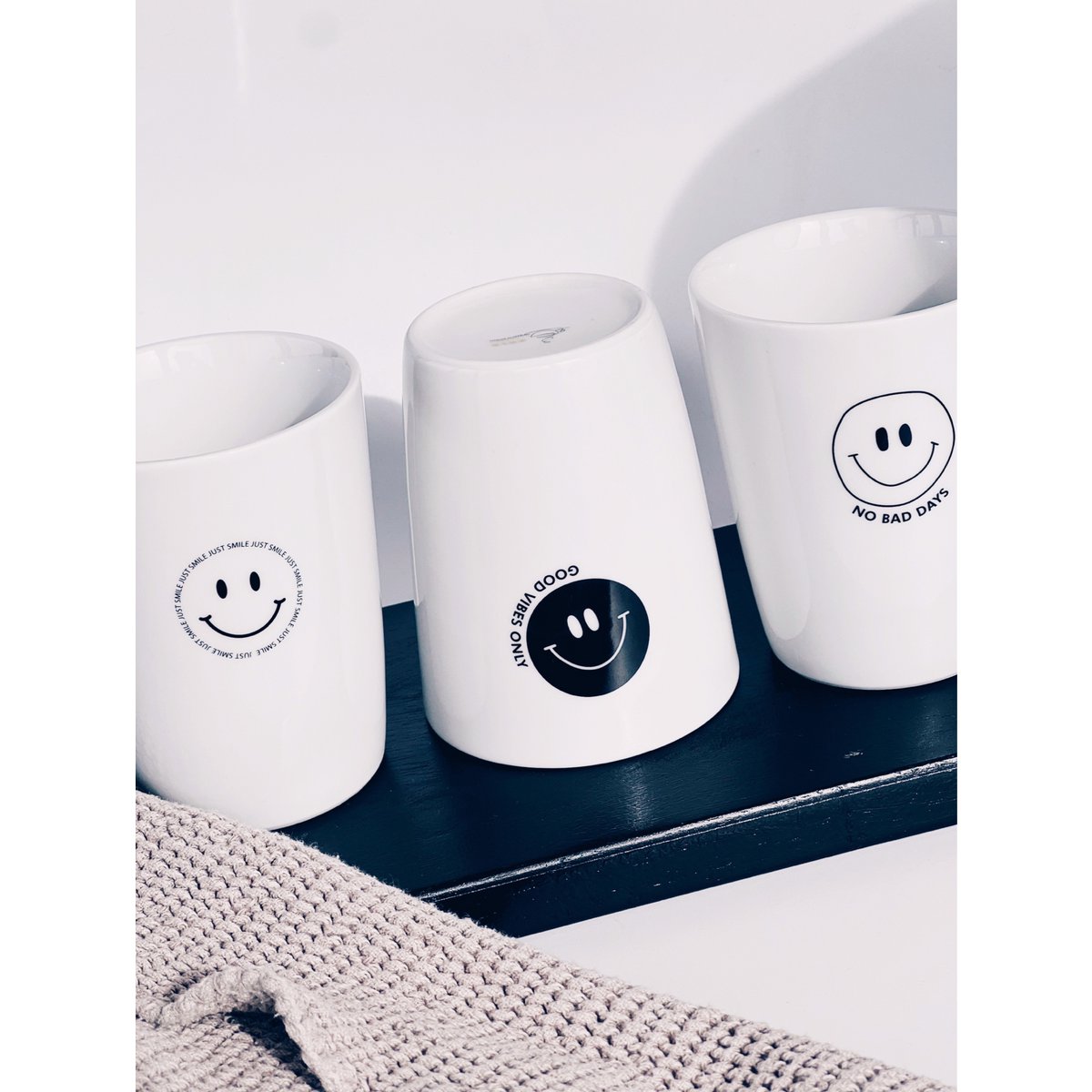 Mok 'Just Smile', 280ml - Goldscherben - Afbeelding 2
