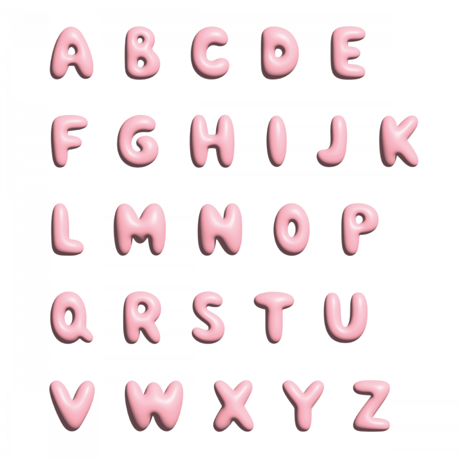 THE GIFT LABEL - Wall Letter - X, Pink - Afbeelding 2