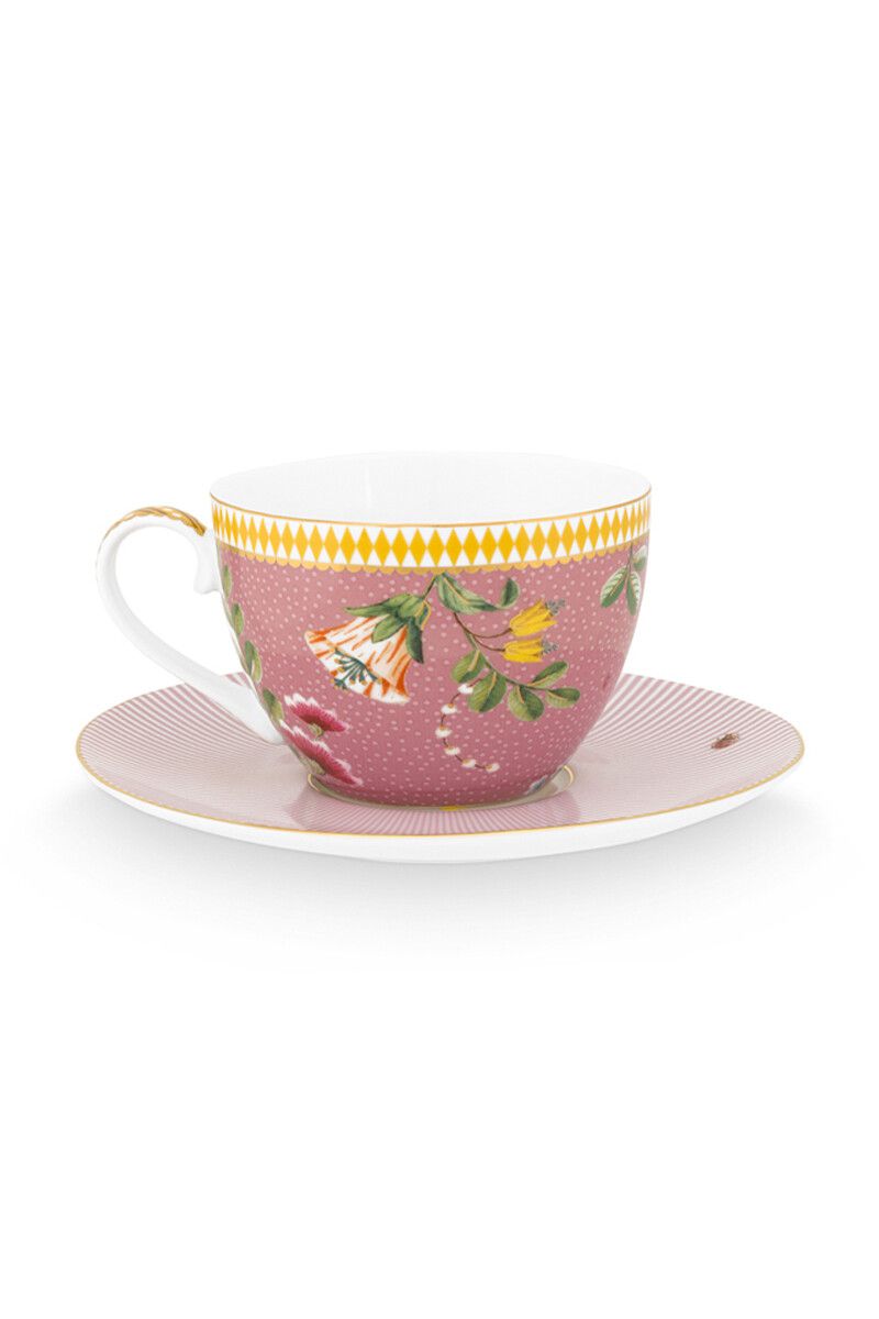 Pip Studio - La Majorelle Roze, Cappuccino Kop & Schotel, 280ml - Afbeelding 4