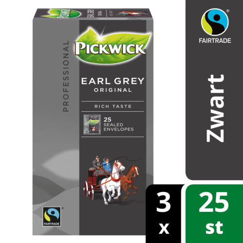 Pickwick Earl Grey Fairtrade, 75x2g met envelop