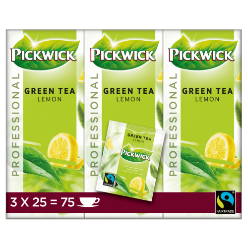 Pickwick Groene thee citroen, 75×1,5g met envelop