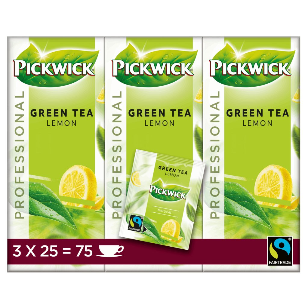Pickwick Groene thee citroen, 75×1,5g met envelop