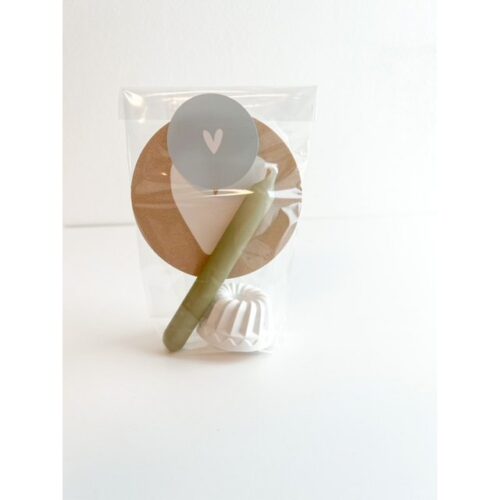 Mini Cadeautje Staand, Hart Camel