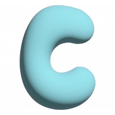 THE GIFT LABEL - Wall Letter - C, Blue