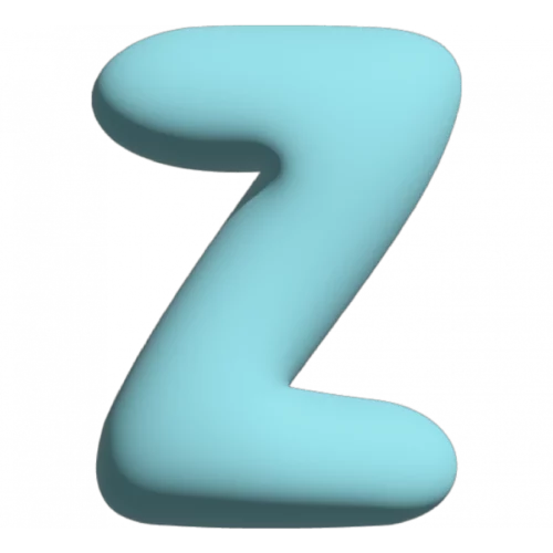 THE GIFT LABEL - Wall Letter - Z, Blue